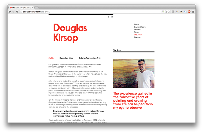 Douglas Kirsop Website by Hello Imaginarium & Layton Creative