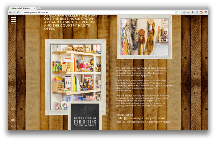 Goanna Cafe Website by Hello Imaginarium & Rob Casella Creative
