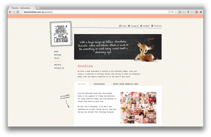 Hot Chocolatte & Sweet Indulgence Website by Hello Imaginarium & Layton Creative